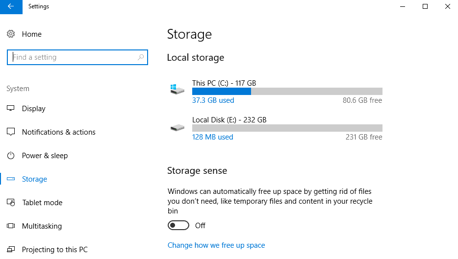 Storage Sense